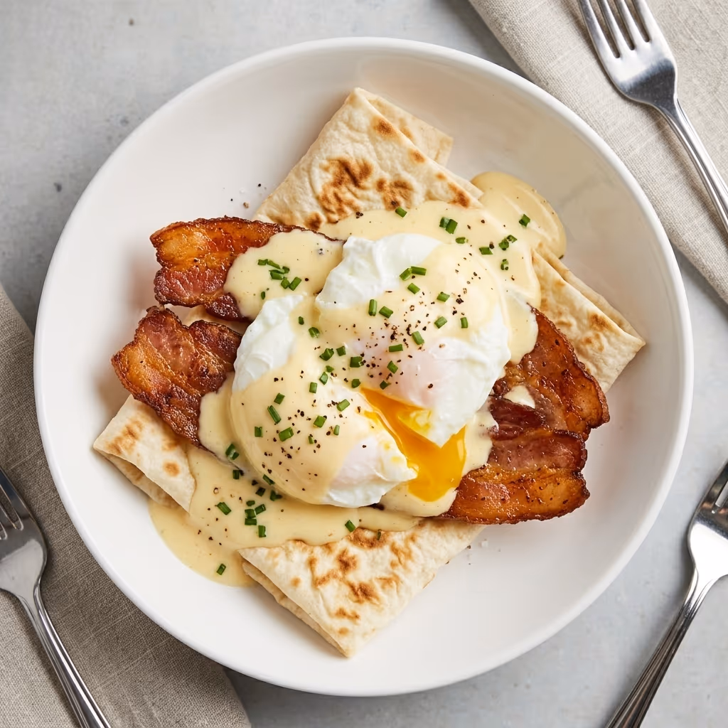 Eggs Benedict on Lavash